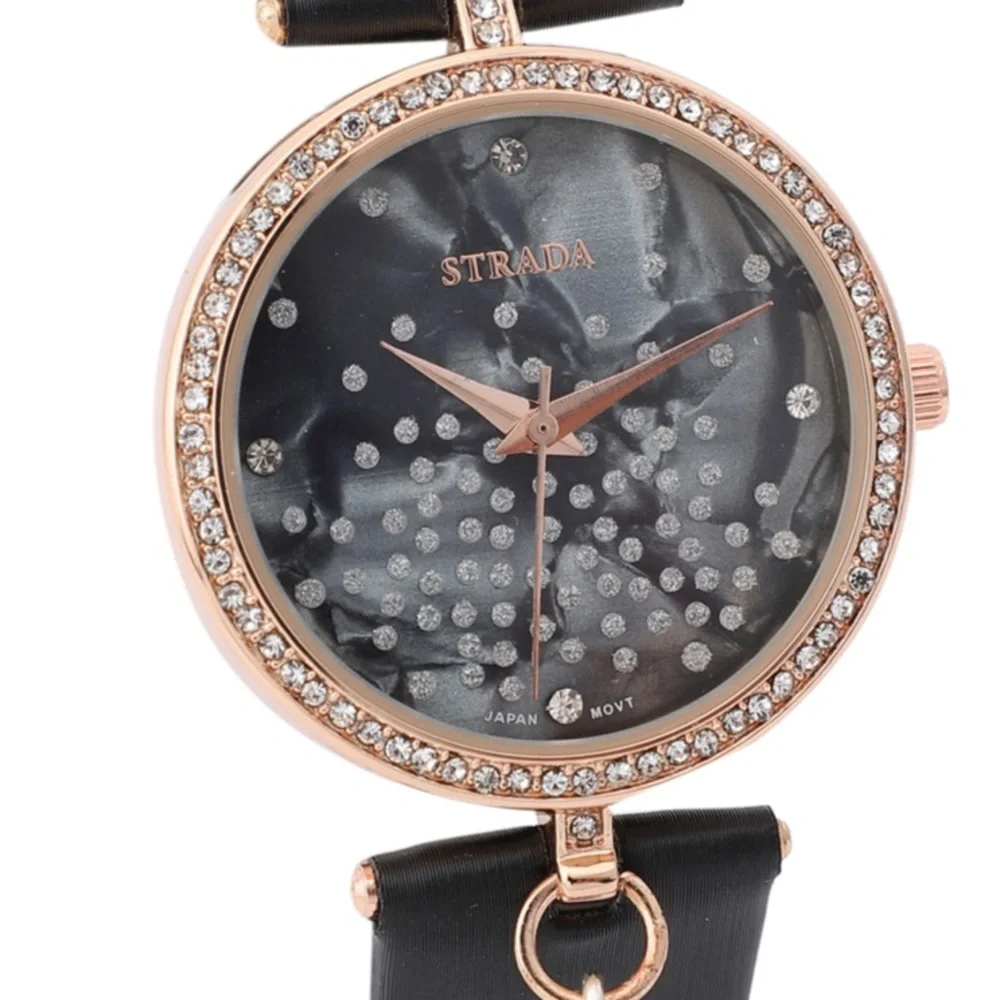 Watch with Black Dial in Rosetone